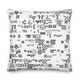 ASCII XERO THROW PILLOW
