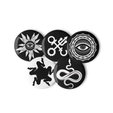 NOTHING SACRED 001 BUTTON SET-BUTTON SET-__label:NEW, BUTTON SET, goth, nothingsacred-Dustrial