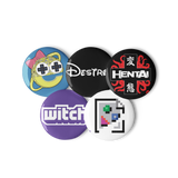 MALL GOTH 001 BUTTON SET-BUTTON SET-__label:NEW, BUTTON SET, cyberpunk, MALL GOTH-Dustrial