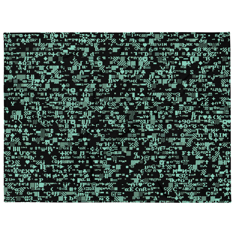 ASCII TERMINAL THROW BLANKET