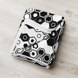 HEX QUAD MONO THROW BLANKET