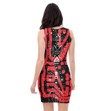 LOGIK OVERCLOCK RED BODYCON-BODYCON-__label:NEW, BODYCON, cyber crime, cybercrime, cyberpunk-Dustrial