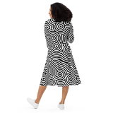VERTIGO CIRC MIDI DRESS-MIDI DRESS-__label:NEW, MIDI DRESS, MONO, NEW-Dustrial
