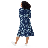 ASCII AZURE MIDI DRESS-MIDI DRESS-__label:NEW, cyber crime, cybercrime, cyberpunk, hacker, MIDI DRESS-Dustrial