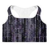 MATRIX BLUE PADDED SPORTS BRA-SPORTS BRA PADDED-__label:NEW, cyberpunk, matrix, SPORTS-BRA-P-PRF, SPORTS-BRA-PADDED-Dustrial