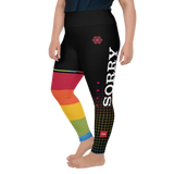 VHS SORRY PLUS SIZE LEGGINGS-PLUS SIZE LEGGINGS-leggings-ps-prf, PLUS-SIZE-LEGGINGS-Dustrial