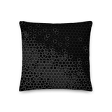 HEX AUTOMATA BLVCK SQUARE PILLOW-SQUARE PILLOW-metric, PILLOW-Dustrial