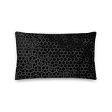 HEX AUTOMATA BLVCK SQUARE PILLOW-SQUARE PILLOW-metric, PILLOW-Dustrial