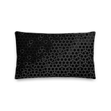 HEX AUTOMATA BLVCK SQUARE PILLOW-SQUARE PILLOW-metric, PILLOW-Dustrial