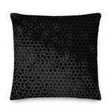 HEX AUTOMATA BLVCK SQUARE PILLOW-SQUARE PILLOW-metric, PILLOW-Dustrial