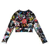 SLAPS ECO LONG SLEEVE CROP TOP-ECO LS CROP TOP-__label:NEW, cyber crime, cybercrime, cyberpunk, ECO LS CROP TOP, hacker, Sale2K19-Dustrial