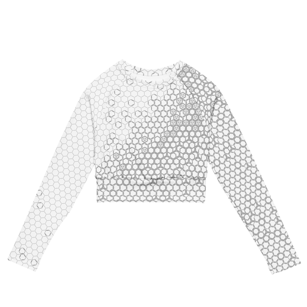 HEX AUTOMATA WIGHT ECO LONG SLEEVE CROP TOP-ECO LS CROP TOP-__label:NEW, ECO LS CROP TOP, metric, Sale2K19-Dustrial