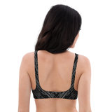 MECH I MONO ECO PADDED BIKINI TOP-ECO BIKINI TOP-BIKINI TOP REC P PRF, ECO-BIKINI-TOP, green, MECH, mono, recycled fashion-Dustrial