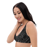 MECH I MONO ECO PADDED BIKINI TOP-ECO BIKINI TOP-BIKINI TOP REC P PRF, ECO-BIKINI-TOP, green, MECH, mono, recycled fashion-Dustrial