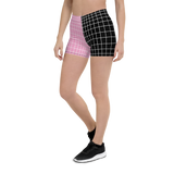 LOW-POLY BLACK PINK SHORTS-SHORTS-cyber crime, cybercrime, Festival Fashion, hacker, SHORTS, SHORTS-AO-PRF-Dustrial