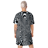 GRAVITON MONO AO T-SHIRT DRESS-AO T-SHIRT DRESS-AO-T-SHIRT-DRESS, cosmosys, Festival Fashion, mono, T-SHIRT-DRESS-PRF-Dustrial