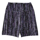 MATRIX BLUE YOGA SHORTS-YOGA SHORTS-__label:NEW, cyberpunk, matrix, YOGA-SHORTS-Dustrial