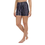 MATRIX BLUE YOGA SHORTS-YOGA SHORTS-__label:NEW, cyberpunk, matrix, YOGA-SHORTS-Dustrial