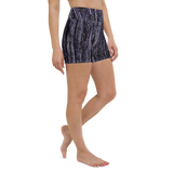 MATRIX BLUE YOGA SHORTS-YOGA SHORTS-__label:NEW, cyberpunk, matrix, YOGA-SHORTS-Dustrial