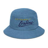 EXTREMELY ONLINE DENIM BUCKET HAT-DENIM BUCKET HAT-__label:NEW, cyber crime, cybercrime, cyberpunk, DENIM BUCKET HAT, hacker, Sale2K19-Dustrial