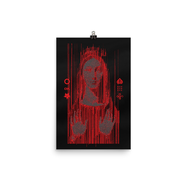 "VIRGIN WITH FROWN" OPEN EDITION PRINT-OPEN EDITION PRINT-MATTE-POSTER-PRF, nothingsacred, OPEN-EDITION-PRINT, Sale2K19-Dustrial