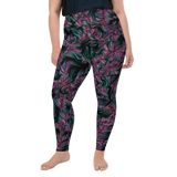 POISON IVY PS LEGGINGS-PLUS SIZE LEGGINGS-goth, leggings-ps-prf, MALL GOTH, PLUS-SIZE-LEGGINGS-Dustrial