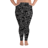 PRIMORDIAL GREY PS LEGGINGS-PLUS SIZE LEGGINGS-cosmosys, Festival Fashion, leggings-ps-prf, PLUS-SIZE-LEGGINGS-Dustrial