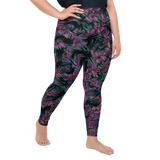 POISON IVY PS LEGGINGS-PLUS SIZE LEGGINGS-goth, leggings-ps-prf, MALL GOTH, PLUS-SIZE-LEGGINGS-Dustrial