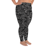 PRIMORDIAL GREY PS LEGGINGS-PLUS SIZE LEGGINGS-cosmosys, Festival Fashion, leggings-ps-prf, PLUS-SIZE-LEGGINGS-Dustrial