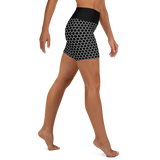 HEXAGON MONO YOGA SHORTS-YOGA SHORTS-athleisure, YOGA-SHORTS, yoga-shorts-prf-Dustrial