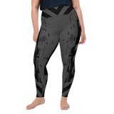CMD & CTRL V2 GREY PS LEGGINGS-PLUS SIZE LEGGINGS-leggings-ps-prf, MECH, PLUS-SIZE-LEGGINGS-Dustrial