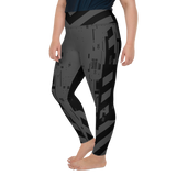 CMD & CTRL V2 GREY PS LEGGINGS-PLUS SIZE LEGGINGS-leggings-ps-prf, MECH, PLUS-SIZE-LEGGINGS-Dustrial