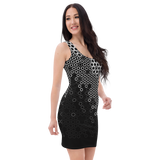 HEX GEN MONO BODYCON DRESS-BODYCON-BODYCON, BODYCON-PRF, mono-Dustrial