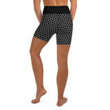 HEXAGON MONO YOGA SHORTS-YOGA SHORTS-athleisure, YOGA-SHORTS, yoga-shorts-prf-Dustrial
