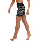 HEXAGON MONO YOGA SHORTS-YOGA SHORTS-athleisure, YOGA-SHORTS, yoga-shorts-prf-Dustrial