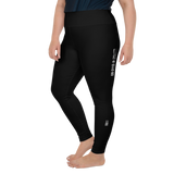 CMD & CTRL SOLID BLVCK PS LEGGINGS-PLUS SIZE LEGGINGS-leggings-ps-prf, MECH, PLUS-SIZE-LEGGINGS-Dustrial
