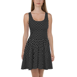 HEXAGON MONO SKATER DRESS-SKATER DRESS-Mono, SKATER-DRESS, SKATER-DRESS-PRF-Dustrial