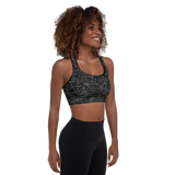 ASCII GREY PADDED SPORTS BRA-SPORTS BRA PADDED-cyber crime, cybercrime, hacker, SPORTS-BRA-P-PRF, SPORTS-BRA-PADDED-Dustrial