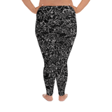 PRIMORDIAL GREY PS LEGGINGS-PLUS SIZE LEGGINGS-cosmosys, Festival Fashion, leggings-ps-prf, PLUS-SIZE-LEGGINGS-Dustrial