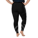 CMD & CTRL V2 GREY PS LEGGINGS-PLUS SIZE LEGGINGS-leggings-ps-prf, MECH, PLUS-SIZE-LEGGINGS-Dustrial