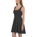 HEXAGON MONO SKATER DRESS-SKATER DRESS-Mono, SKATER-DRESS, SKATER-DRESS-PRF-Dustrial