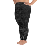 HEX PHASE BLVCK PS LEGGINGS-PLUS SIZE LEGGINGS-leggings-ps-prf, PLUS-SIZE-LEGGINGS-Dustrial