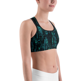 SILICON BLUE SPORTS BRA-SPORTS BRA-cyber crime, cybercrime, hacker, SPORTS-BRA, SPORTS-BRA-PRF-Dustrial