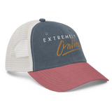 EXTREMELY ONLINE PIGMENT DYED TRUCKER HAT-PIGTWILL TRUCKER HAT-__label:NEW, cyber crime, cybercrime, cyberpunk, hacker, PIGTWILL TRUCKER HAT-Dustrial
