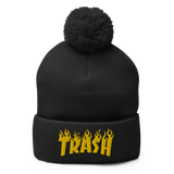 TRASH POM-POM KNIT CAP-HAT-POMPOM-cyber crime, cybercrime, hacker, Sale2K19-Dustrial