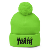 TRASH POM-POM KNIT CAP-HAT-POMPOM-cyber crime, cybercrime, hacker, Sale2K19-Dustrial