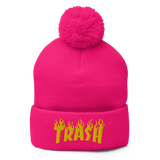 TRASH POM-POM KNIT CAP-HAT-POMPOM-cyber crime, cybercrime, hacker, Sale2K19-Dustrial