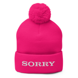 SORRY POM-POM CAP-HAT-POMPOM-mono, off air, Sale2K19-Dustrial