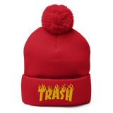 TRASH POM-POM KNIT CAP-HAT-POMPOM-cyber crime, cybercrime, hacker, Sale2K19-Dustrial