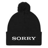 SORRY POM-POM CAP-HAT-POMPOM-mono, off air, Sale2K19-Dustrial